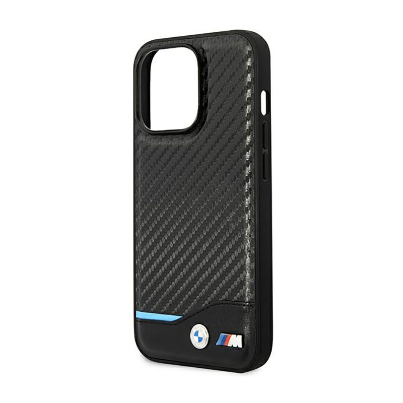 Etui Do iPhone 14 Pro BMW Leather Carbon Blue...