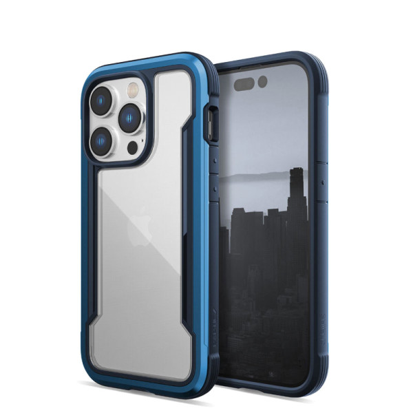 Etui Aluminiowe Do iPhone 14 Pro ( Drop-Tested 3M ) X-Doria Raptic Shield Niebieski