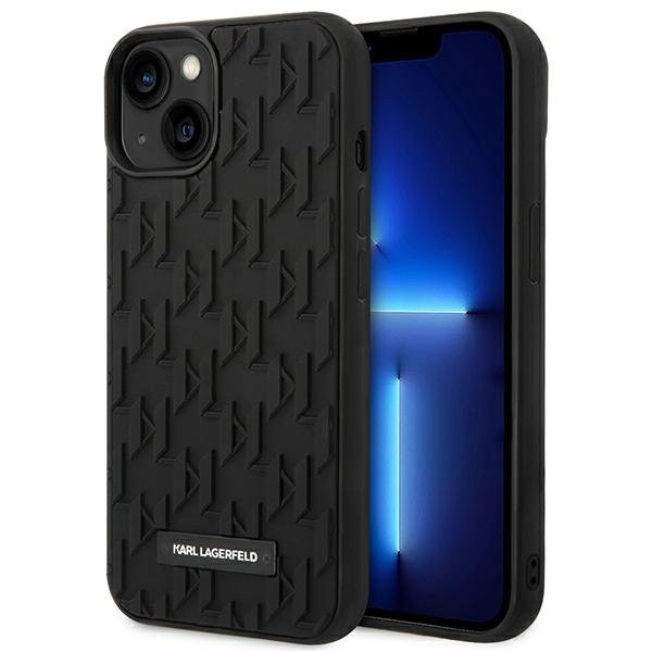 Etui Do iPhone 14 Plus Karl Lagerfeld Monogram 3D Pattern Czarny
