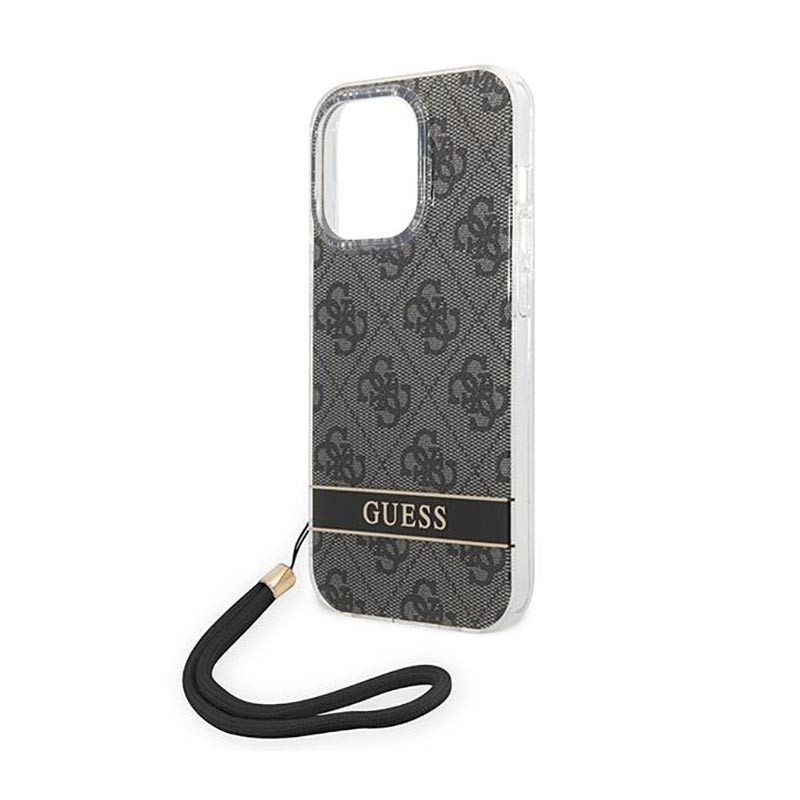 Etui Ze Smyczką Do iPhone 14 Pro Guess 4G Print...