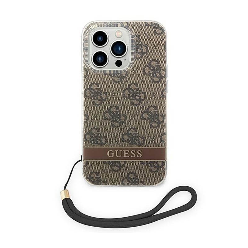 Etui Ze Smyczką Do iPhone 14 Pro Guess 4G Print...
