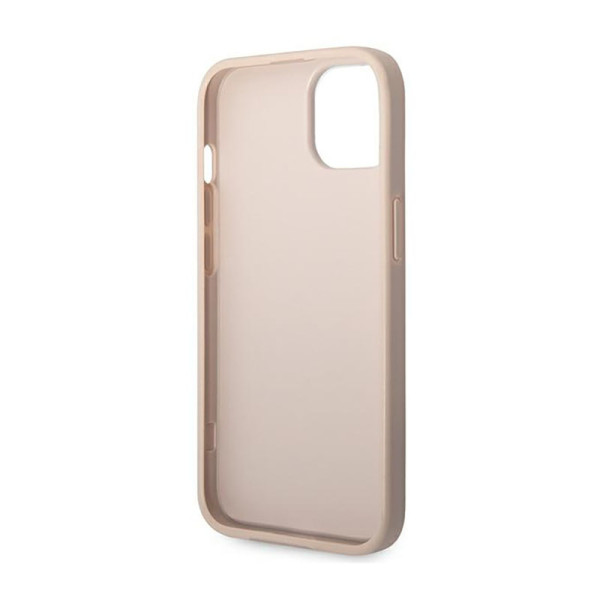 Etui Do iPhone 14 Plus Guess 4G Metal Gold Logo Różowy
