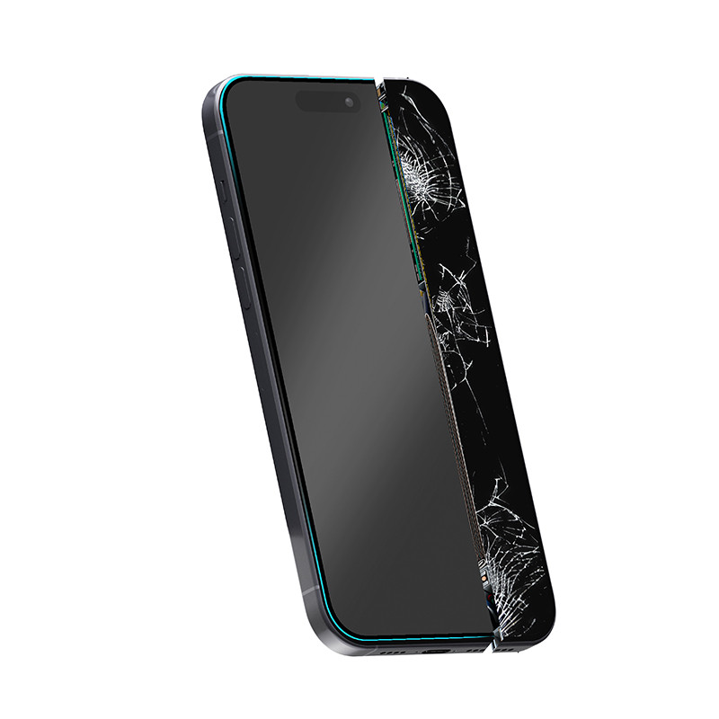 Szkło Hybrydowe Niepękające 9H Na Cały Ekran iPhone 14 / iPhone 13 / iPhone 13 Pro Crong 7D Nano Flexible Glass