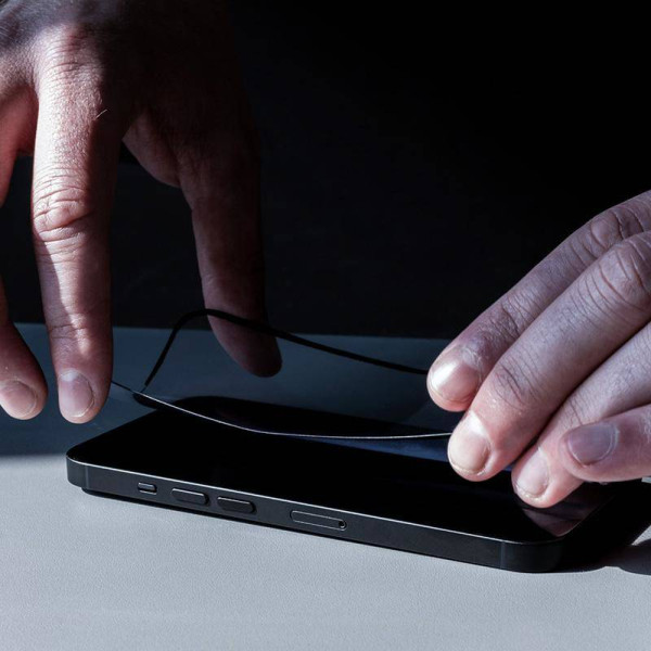 Szkło Hybrydowe Niepękające 9H Na Cały Ekran iPhone 14 / iPhone 13 / iPhone 13 Pro Crong 7D Nano Flexible Glass