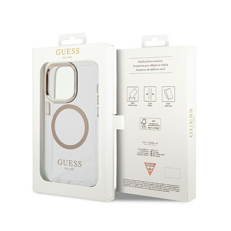 Etui Do iPhone 14 Pro Guess Metal Outline...