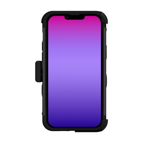 Etui Pancerne Do iPhone 14 Plus Ze Szkłem 9H Na Ekran + Uchwyt Z Podstawką Zizo Bolt Series Czarny