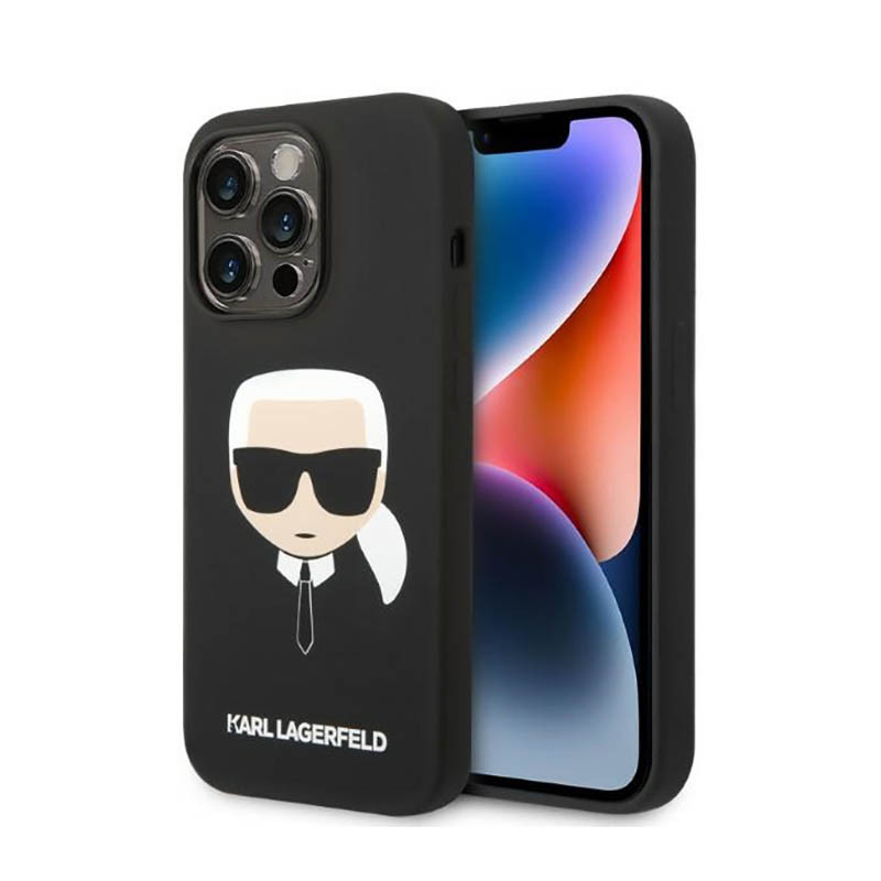 Etui Do iPhone 14 Pro Karl Lagerfeld Silicone Ikonik Karl`S Head MagSafe Czarny