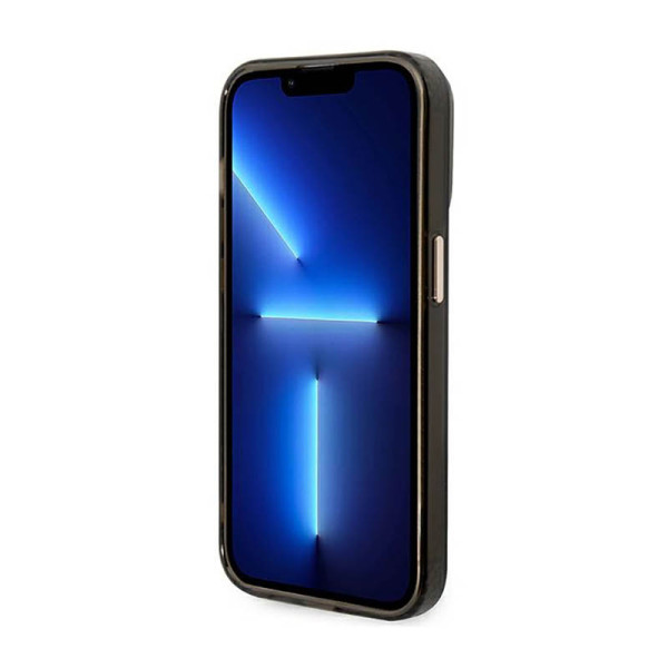 Etui Do iPhone 14 Pro Guess Gold Outline Translucent MagSafe Czarny