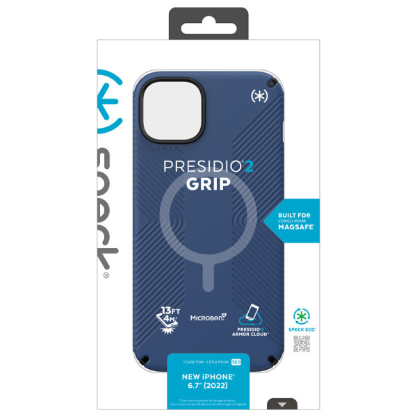 Etui Antypoślizgowe Do iPhone 14 Plus Speck Presidio2 Grip MagSafe Niebieski