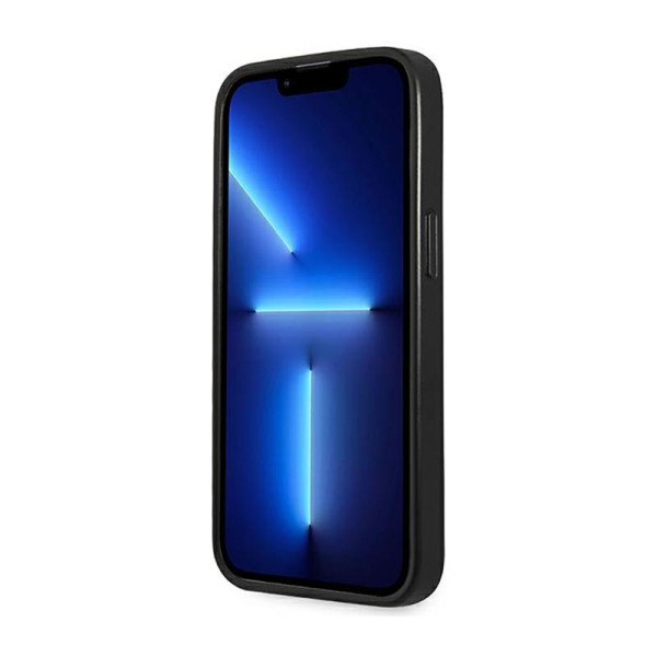 Etui Do iPhone 14 Pro Guess Saffiano Triangle Logo Case Czarny