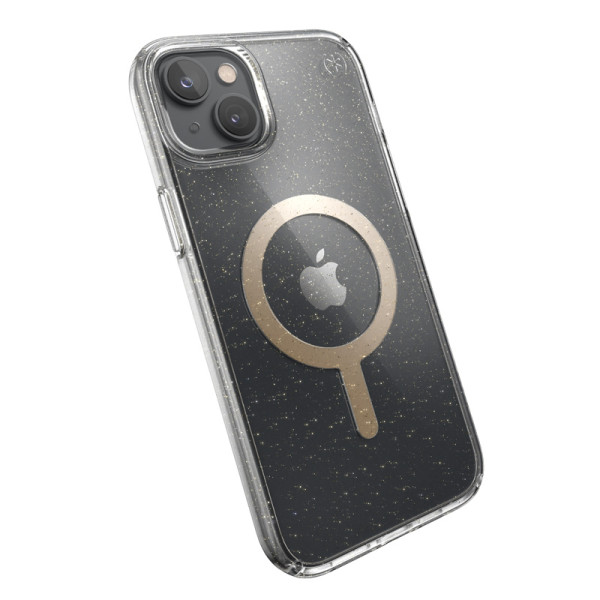 Etui Do iPhone 14 Plus Z Powłoką Microban Speck Presidio Perfect-Clear With Glitter + MagSafe Przezroczysty