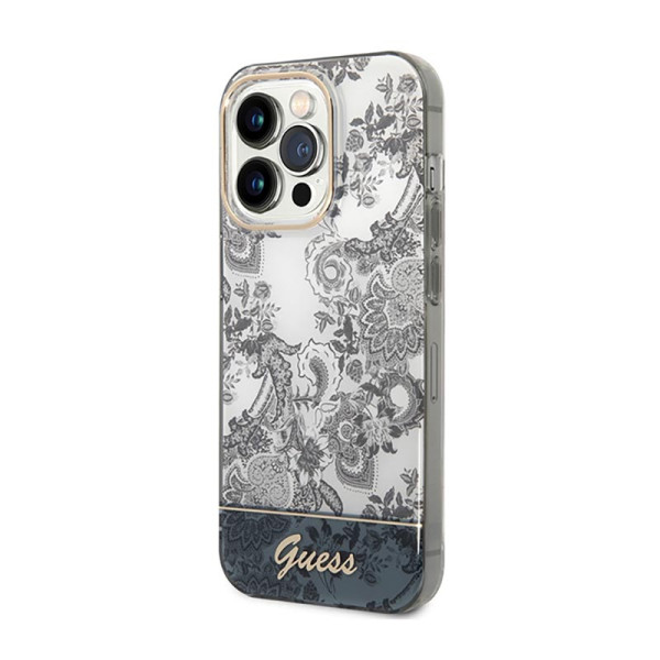 Etui Do iPhone 14 Pro Guess Porcelain Collection Szary