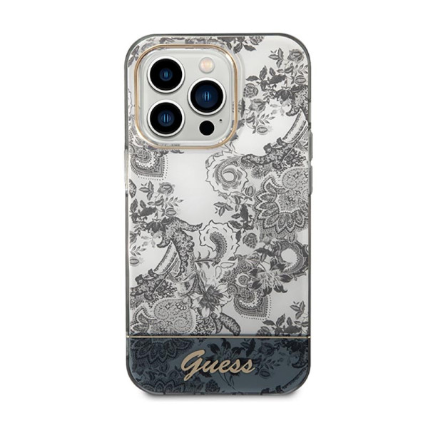 Etui Do iPhone 14 Pro Guess Porcelain Collection Szary