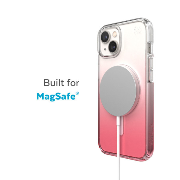 Etui Do iPhone 14 Plus Z Powłoką Microban Speck Presidio Perfect-Clear + Ombre + MagSafe Przezroczysty