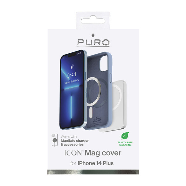 Etui Do iPhone 14 Plus MagSafe Puro Icon Mag Niebieski