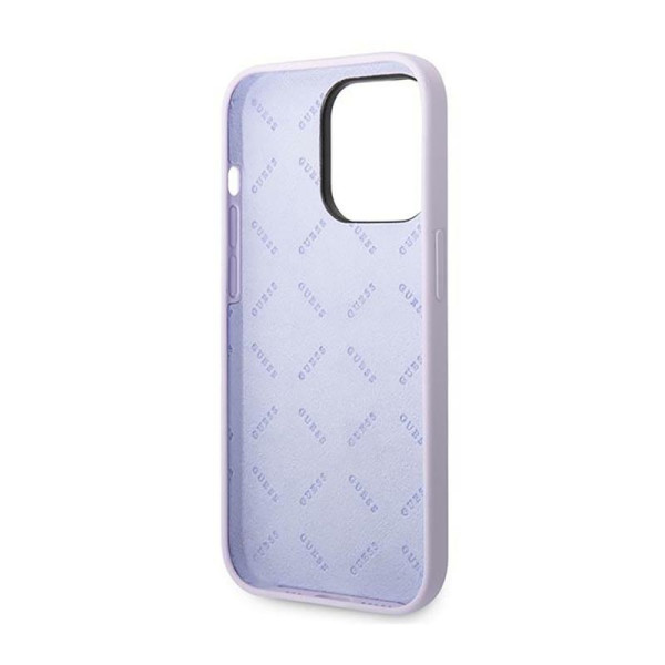 Etui Do iPhone 14 Pro Guess Silicone Vintage Fioletowy