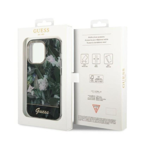 Etui Do iPhone 14 Pro Guess Jungle Case Zielony