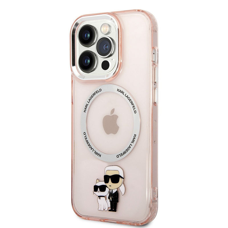 Etui Do iPhone 14 Pro Karl Lagerfeld Iml NFT Karl & Choupette MagSafe Różowy