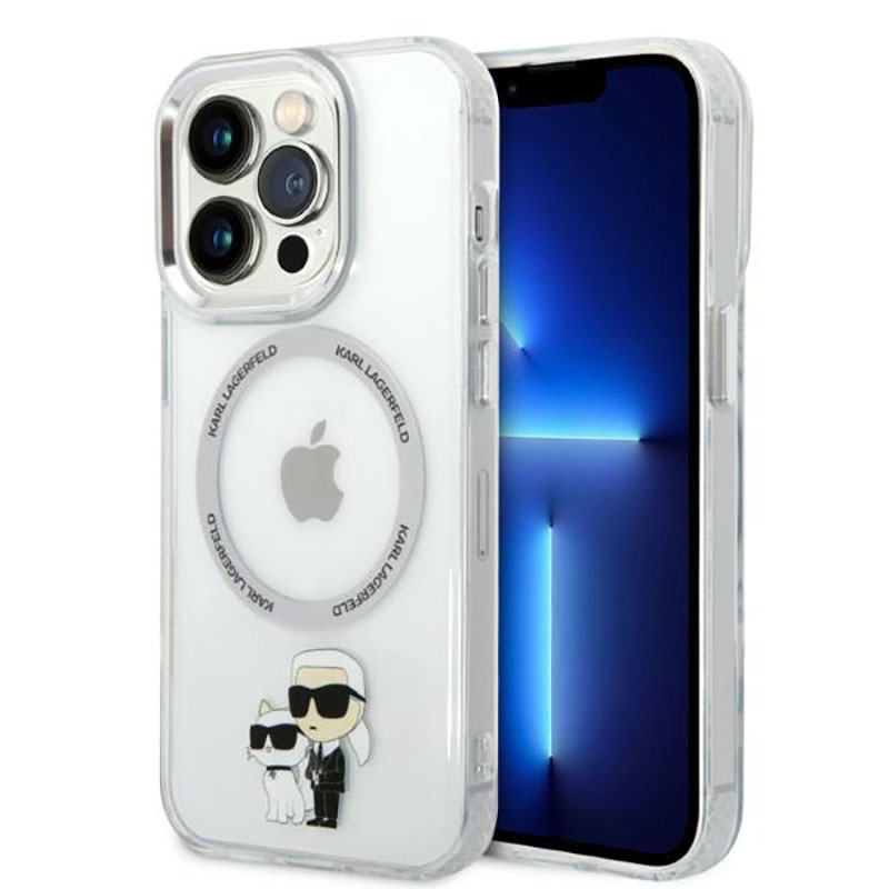 Etui Do iPhone 14 Pro Karl Lagerfeld Iml NFT Karl & Choupette MagSafe Przezroczysty