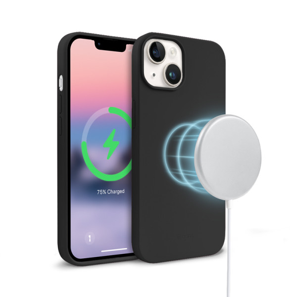 Etui Do iPhone 14 / iPhone 13 MagSafe Crong Color Cover Magnetic Czarny