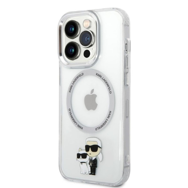 Etui Do iPhone 14 Pro Karl Lagerfeld Iml NFT Karl & Choupette MagSafe Przezroczysty