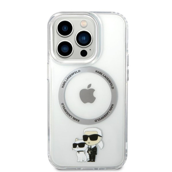Etui Do iPhone 14 Pro Karl Lagerfeld Iml NFT Karl & Choupette MagSafe Przezroczysty