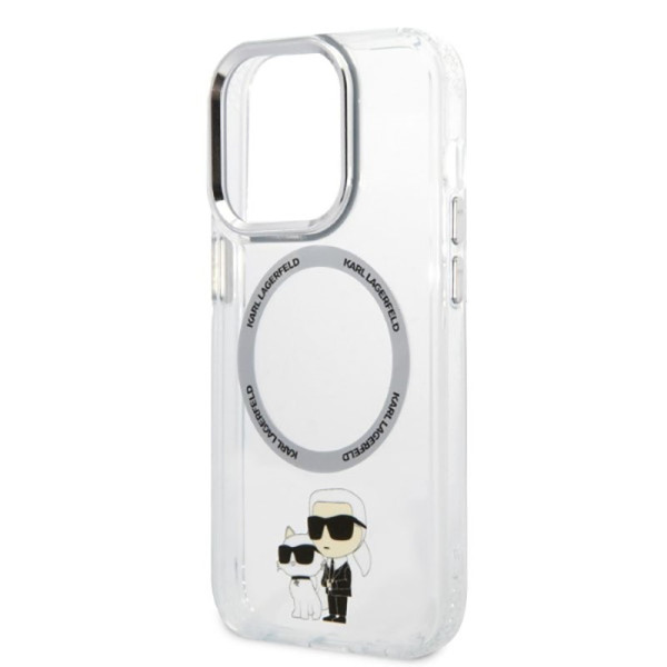 Etui Do iPhone 14 Pro Karl Lagerfeld Iml NFT Karl & Choupette MagSafe Przezroczysty