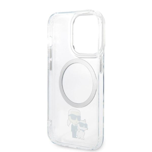 Etui Do iPhone 14 Pro Karl Lagerfeld Iml NFT Karl & Choupette MagSafe Przezroczysty