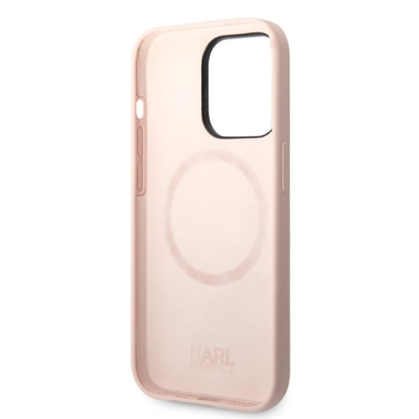 Etui Do iPhone 14 Pro Karl Lagerfeld Silicone NFT Ikonik MagSafe Różowy