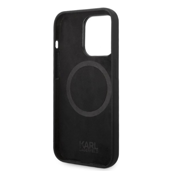 Etui Do iPhone 14 Pro Karl Lagerfeld Silicone NFT Ikonik MagSafe Czarny