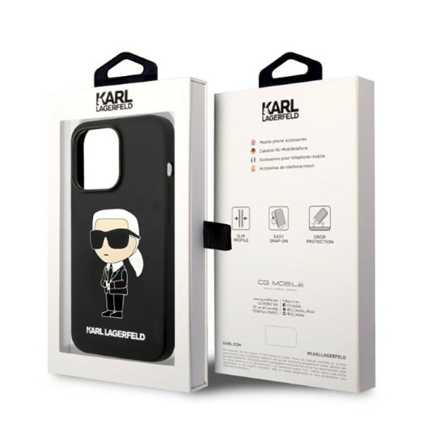 Etui Do iPhone 14 Pro Karl Lagerfeld Silicone NFT Ikonik MagSafe Czarny