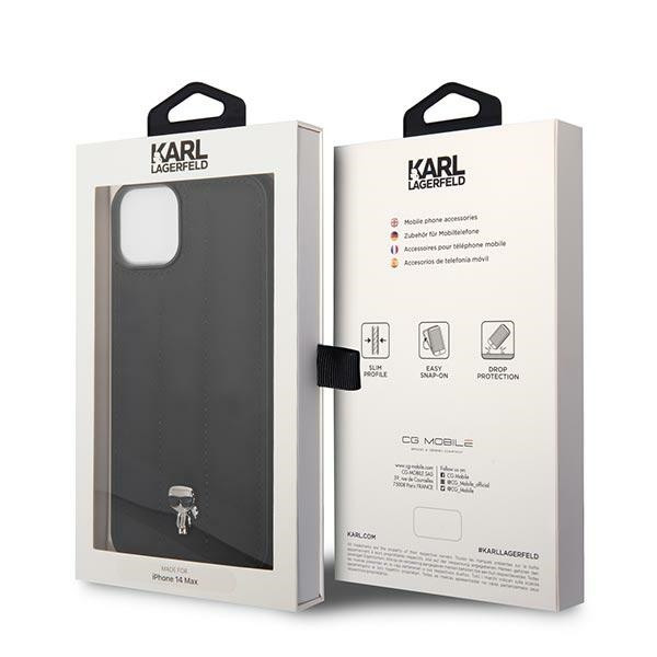 Etui Do iPhone 14 Plus Karl Lagerfeld Quilted Puffy Ikonik Pin Czarny