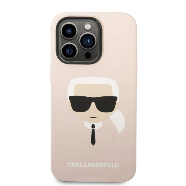 Etui Do iPhone 14 Pro Karl Lagerfeld Silicone Ikonik Karl`S Head MagSafe Różowy