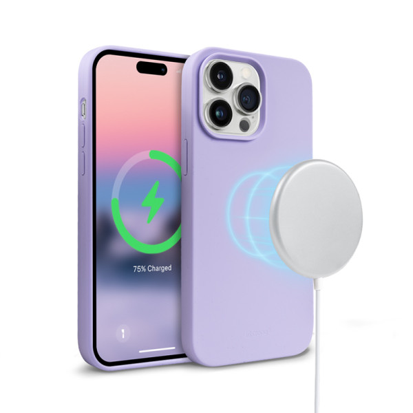 Etui Do iPhone 14 Pro MagSafe Crong Color Cover Magnetic Fioletowy