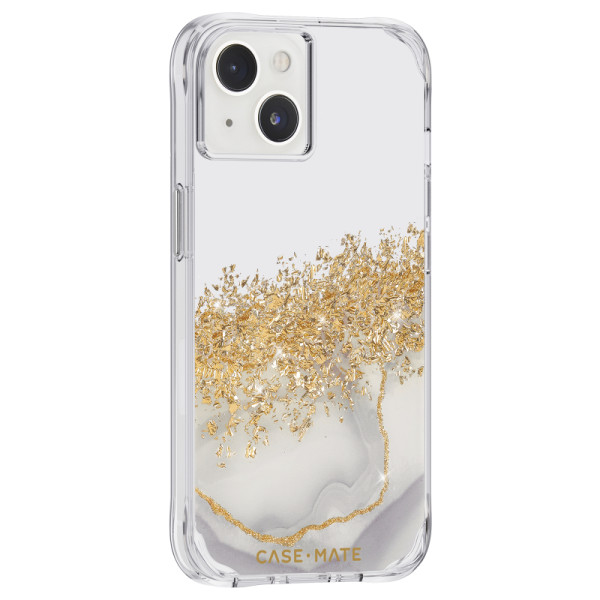 Etui Do iPhone 14 / iPhone 13 Zdobione Złotem Case-Mate Karat Przezrpczysty