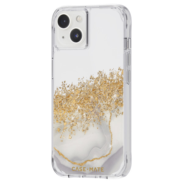 Etui Do iPhone 14 / iPhone 13 Zdobione Złotem Case-Mate Karat Przezrpczysty