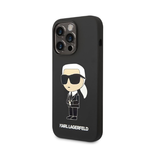 Etui Do iPhone 14 Pro Karl Lagerfeld Silicone NFT Ikonik Czarny