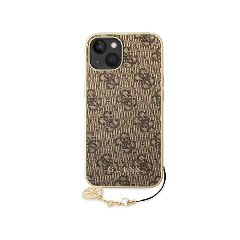 Etui Do iPhone 14 Plus Guess 4G Charms Collection Brązowy