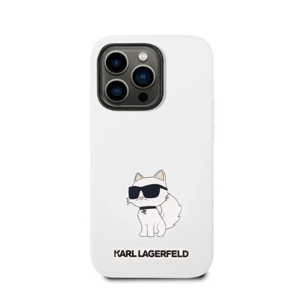 Etui Do iPhone 14 Pro Karl Lagerfeld Silicone NFT Choupette Biały