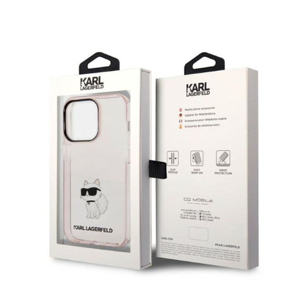 Etui Do iPhone 14 Pro Karl Lagerfeld Iml NFT Choupette Różowy