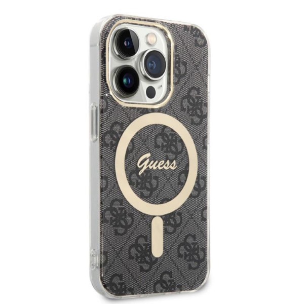 Zestaw Etui + Ładowarka MagSafe Do iPhone 14 Pro Guess Bundle Pack MagSafe 4G Czarny