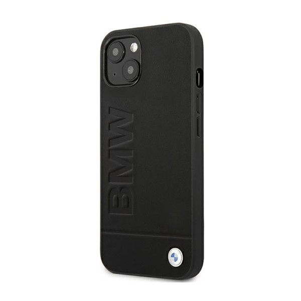Etui Do iPhone 14 Plus BMW Leather Hot Stamp Czarny