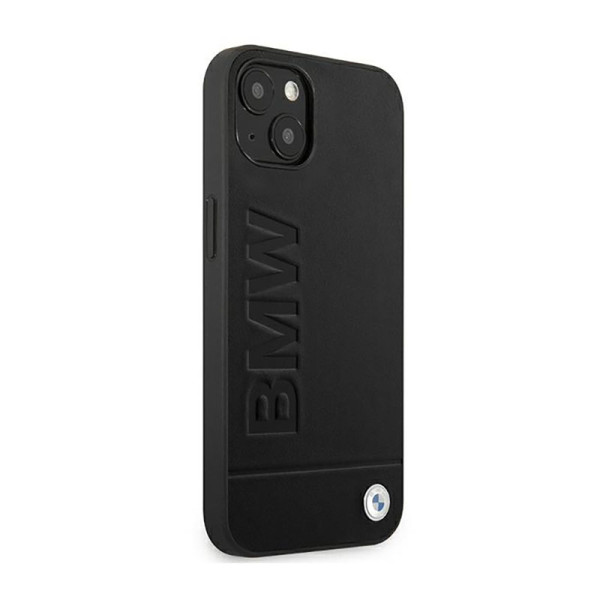 Etui Do iPhone 14 Plus BMW Leather Hot Stamp Czarny