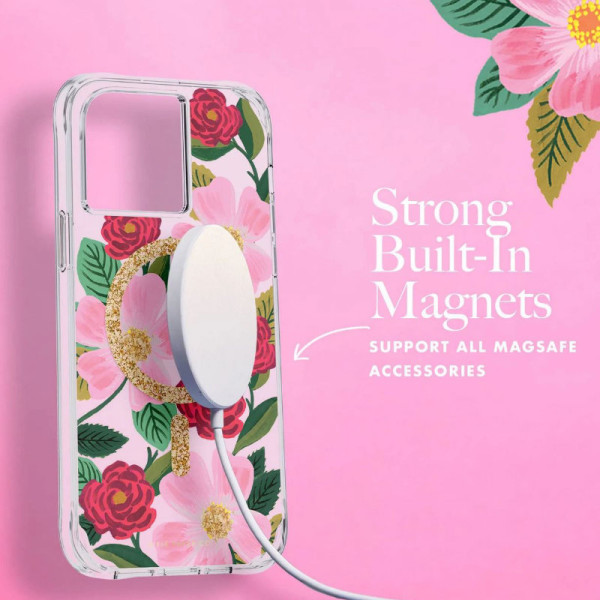 Etui Do iPhone 14 / iPhone 13 Zdobione Złotem Rifle Paper Clear MagSafe Przezroczysty