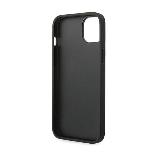 Etui Do iPhone 14 Plus Ferrari Leather Stamp Sides Czarny