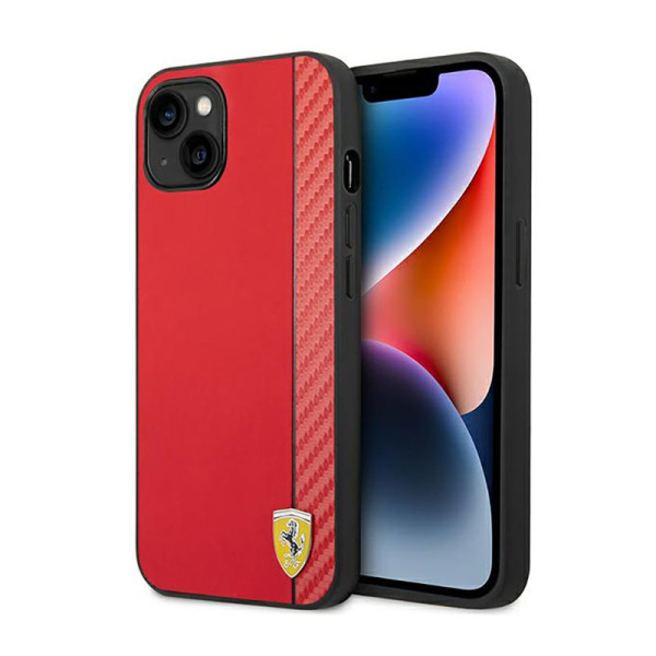 Etui Do iPhone 14 Plus Ferrari Carbon Czerwony