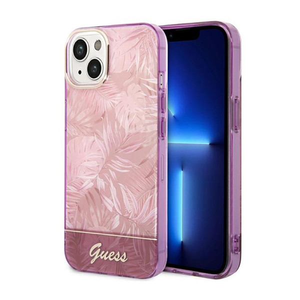 Etui Do iPhone 14 Plus Guess Jungle Case Różowy