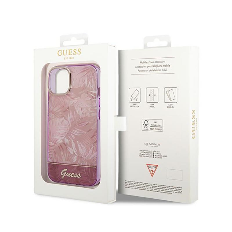 Etui Do iPhone 14 Plus Guess Jungle Case Różowy