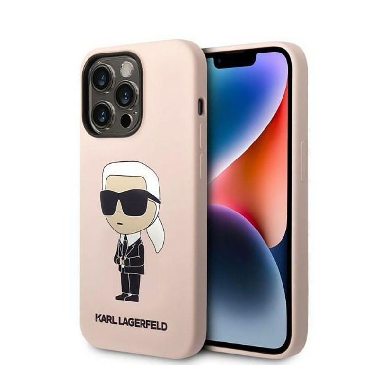 Etui Do iPhone 14 Pro Karl Lagerfeld Silicone NFT Ikonik Różowy
