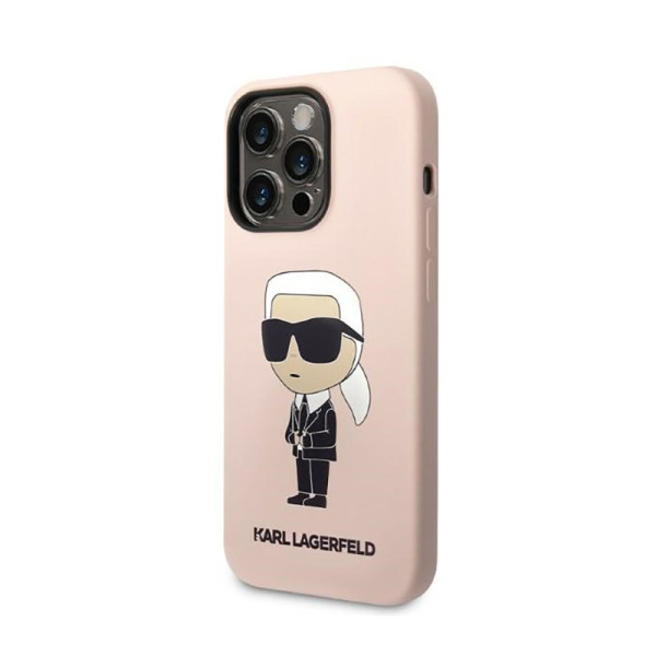 Etui Do iPhone 14 Pro Karl Lagerfeld Silicone NFT Ikonik Różowy